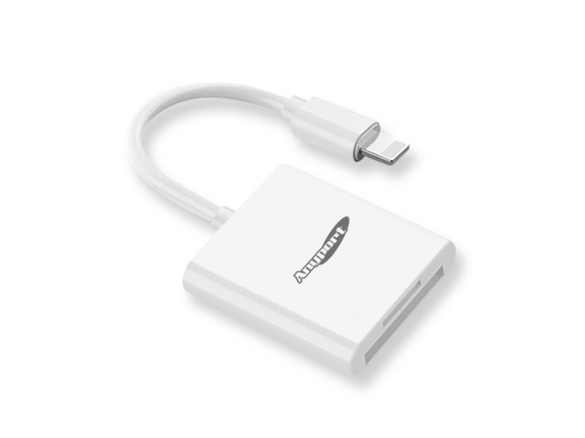 [아이폰 마이크로 sd카드 리더기 8핀] 착용하면 멋진 애니포트 아이폰 8핀 OTG SD / TF 카드리더기